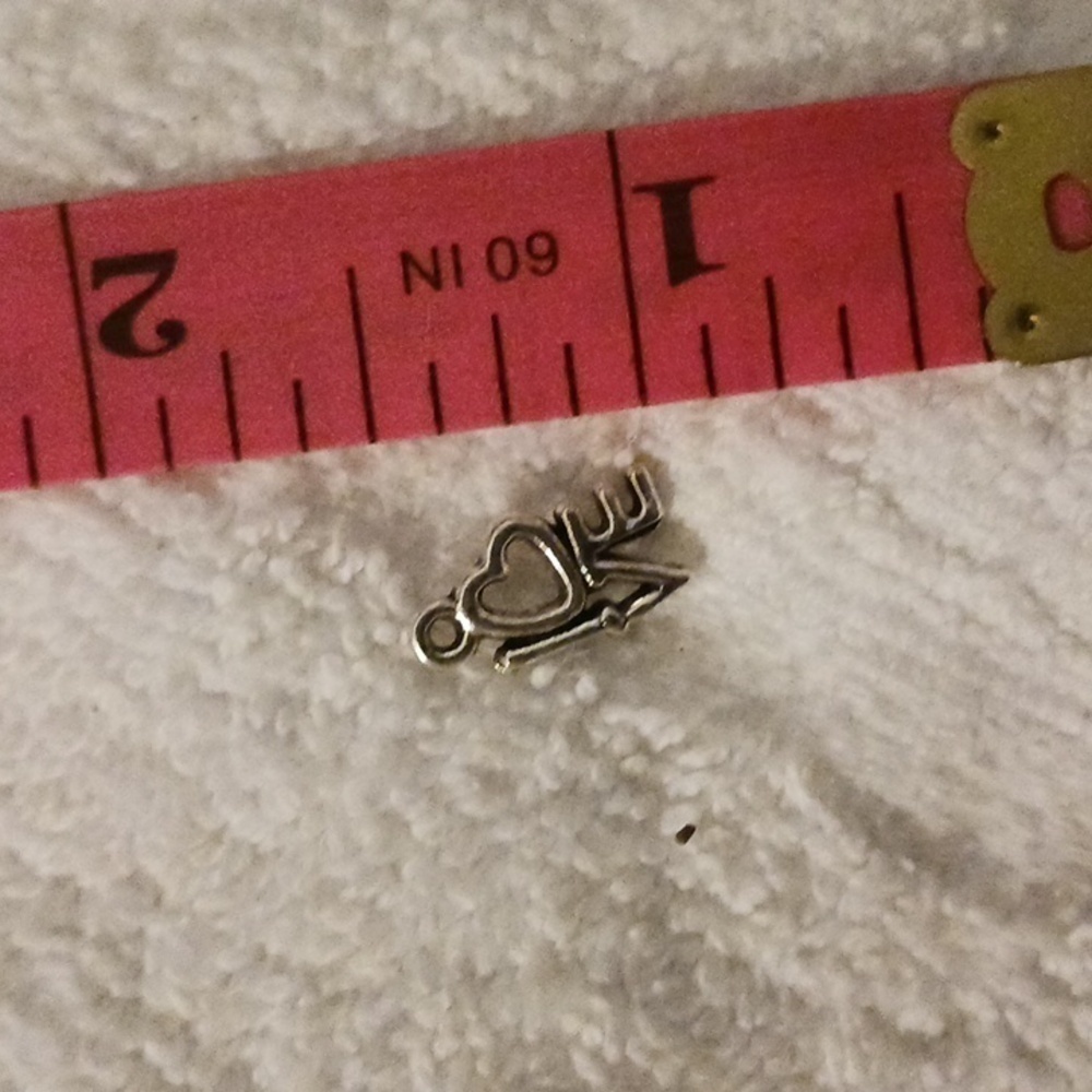NWOT - Tibetan Silver Pendant Charms for Jewelry - L Love You